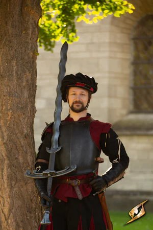 (Epic Armoury) Foam: Landsknecht Flamberge - Steel/Black - 150cm